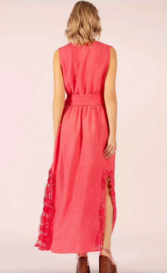 Stella Linen and Lace Dress