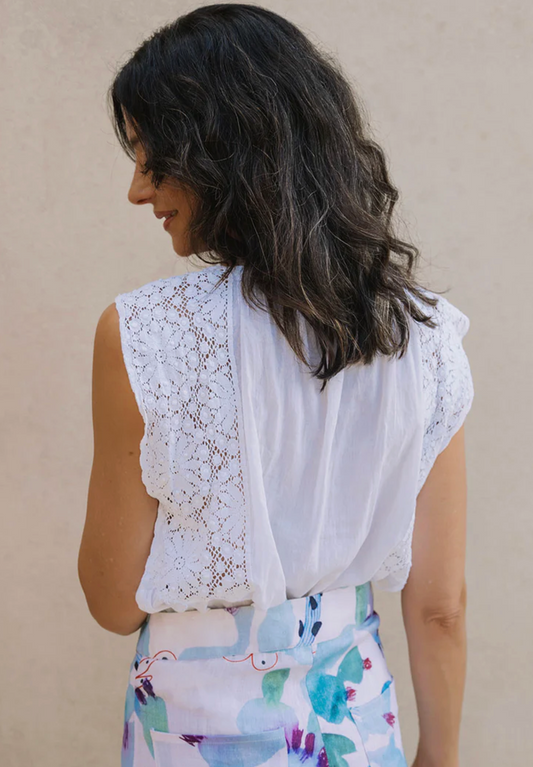 Carmen Lace Yoke Top