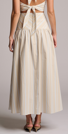 ADALINE SKIRT - BEIGE STRIPE