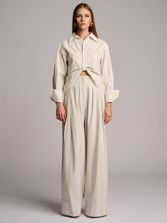 PAOLA TOP - BEIGE STRIPE