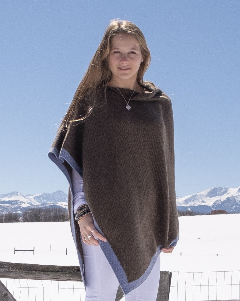 Rice Knit Yak Poncho