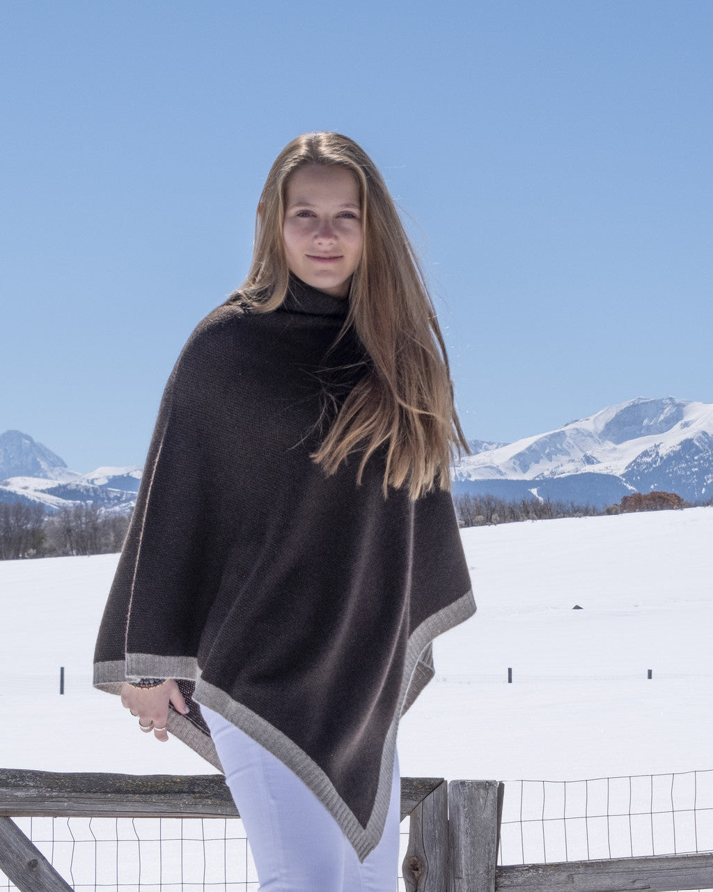 Rice Knit Yak Poncho