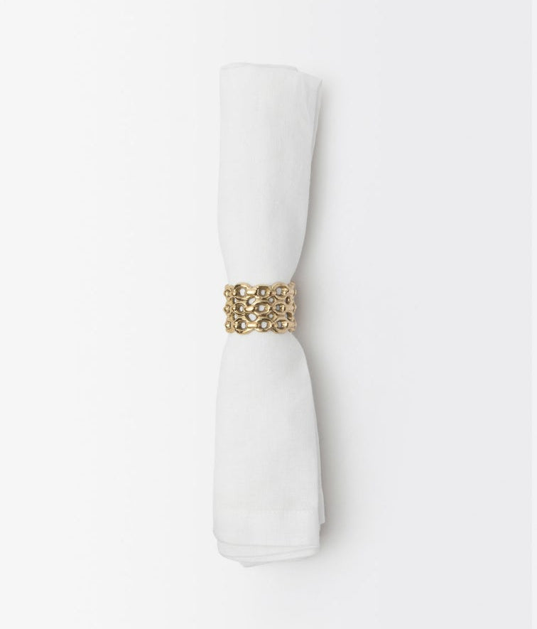 Keon Gold Napkin Rings Set of 4