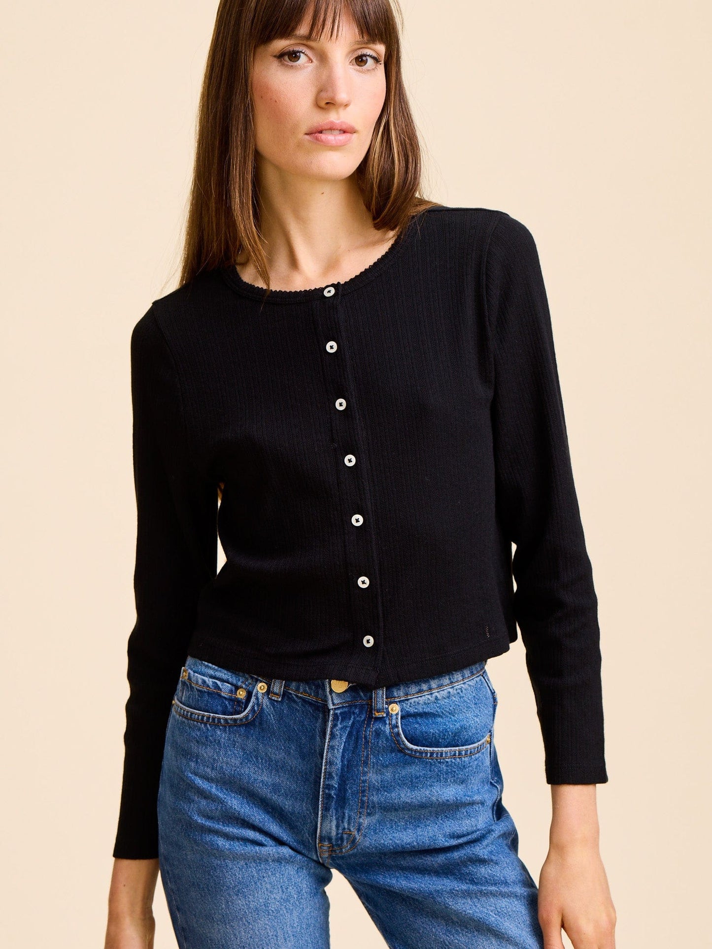 Bibi Pointelle Cardigan