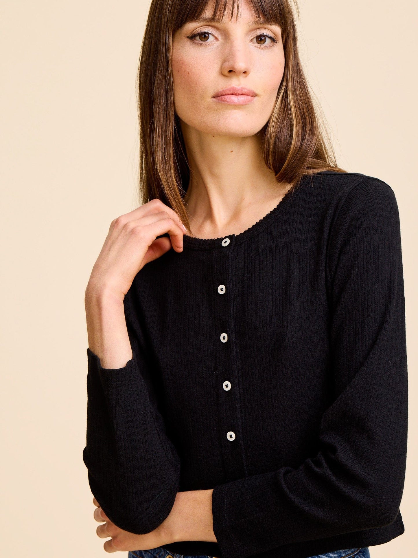 Bibi Pointelle Cardigan