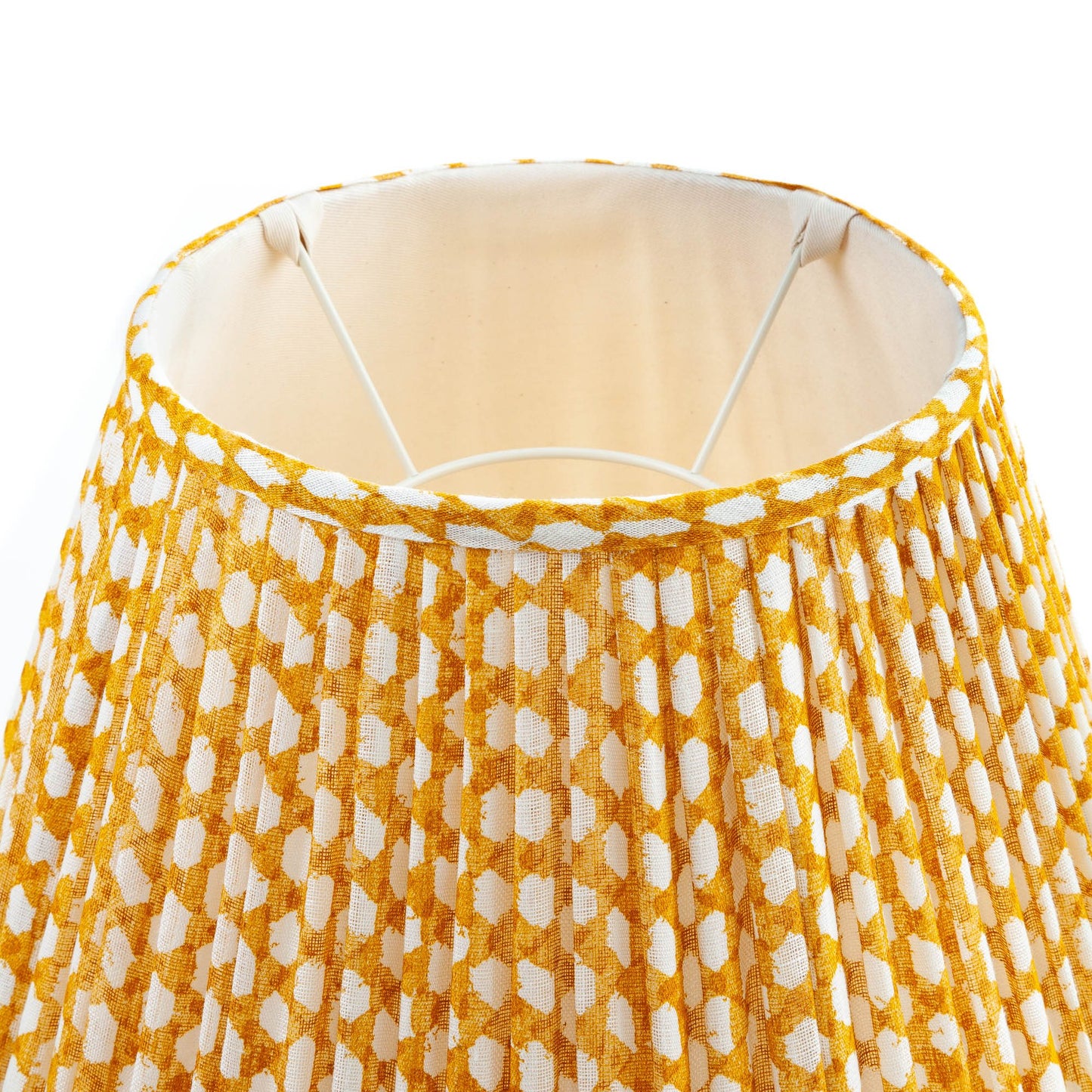 Yellow Wicker Round Lampshade