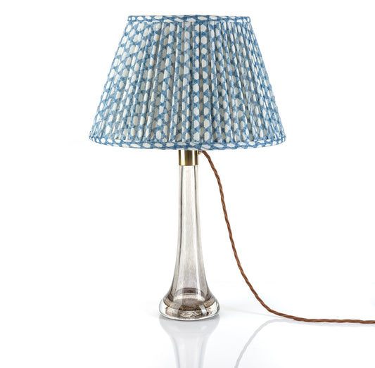 Blue Wicker Round Lampshade