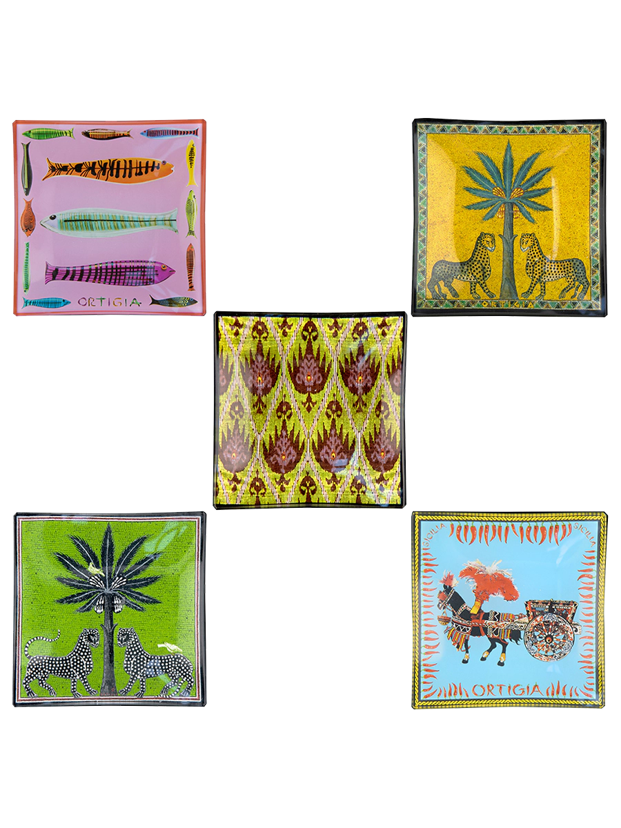 Tin Carretto 5 Glass Plates