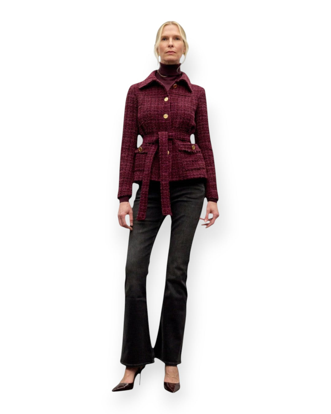 Tweed Belted Jacket
