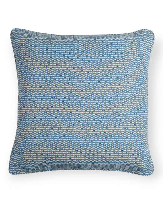 Blue Popple Pillow Outdoor 17" x 17"