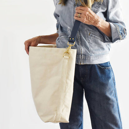 Tote Bag with Leather Strap