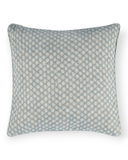 Light Blue Wicker Pillow 17" x 17"