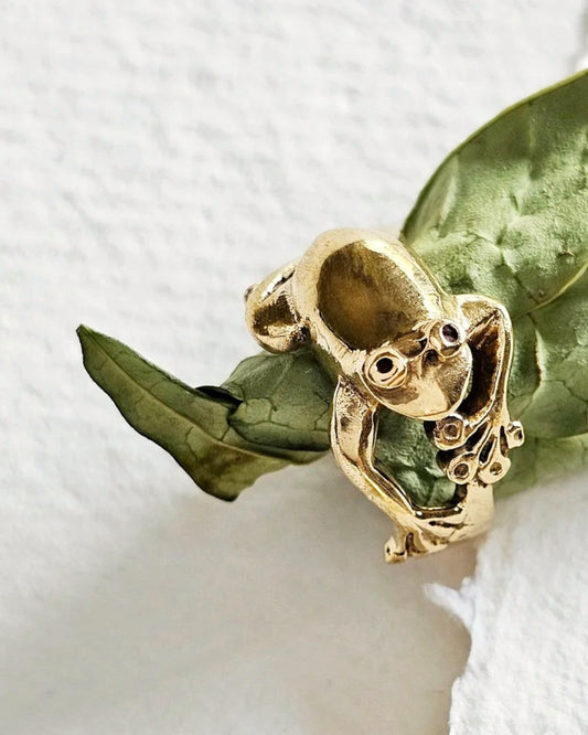 Brass Frog Animal Ring