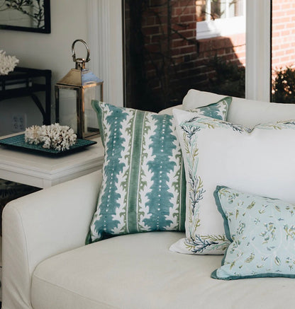 Gustavia Seafoam Pillow 22x22”