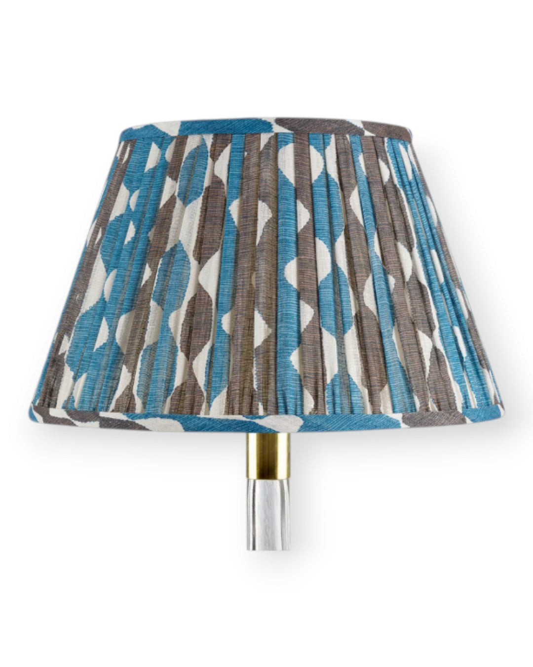 Blue & Neutral Whittle Round Lampshade 4.5”