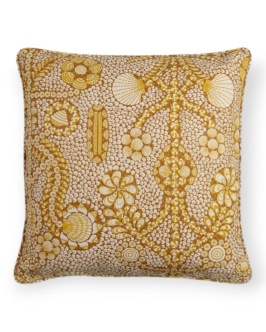 Yellow Shell Grotto Pillow Outdoor 17" x 17"