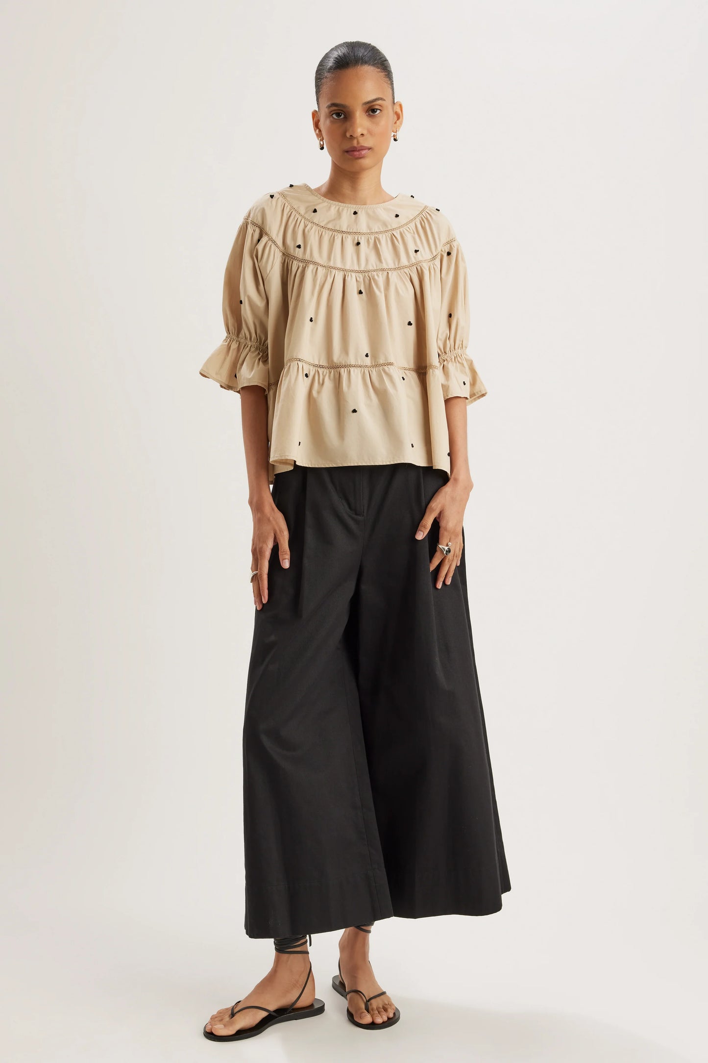 Sol Top with French Knots
