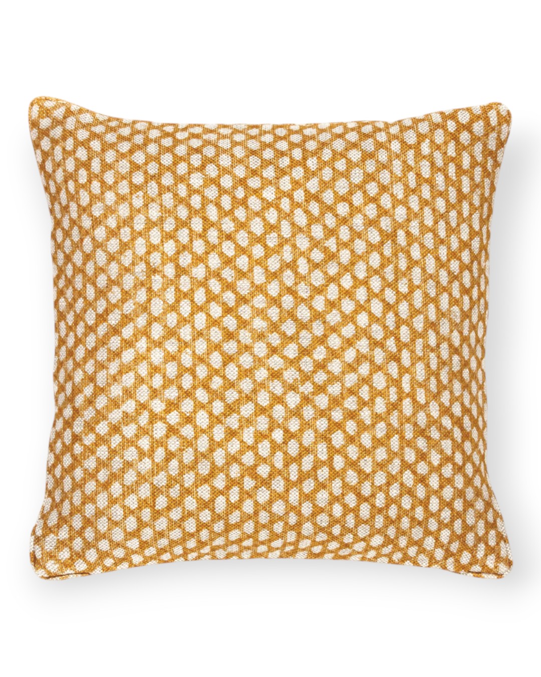 Yellow Wicker Pillow 17" x 17"