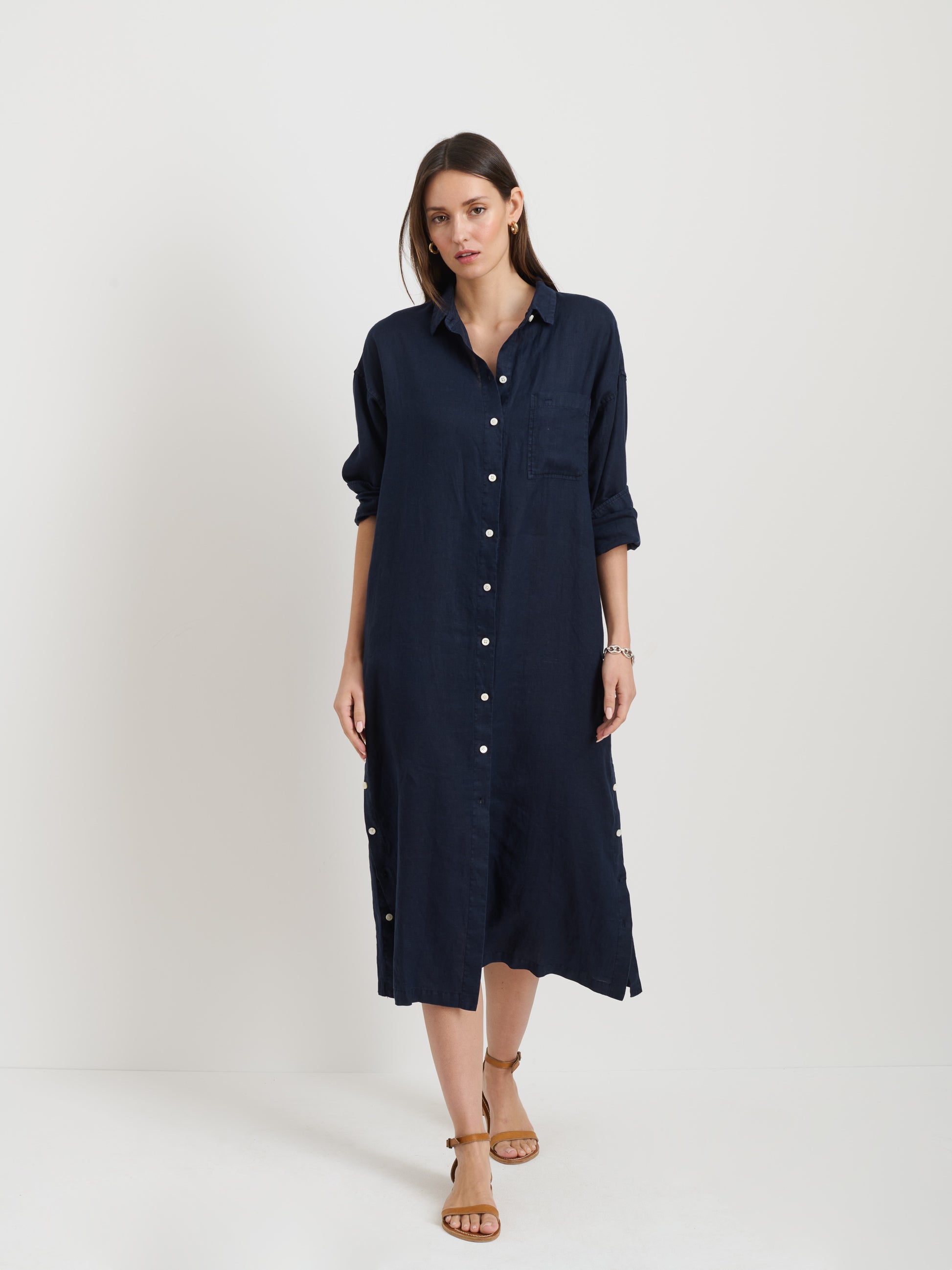 Kerry Shirtdress In Linen