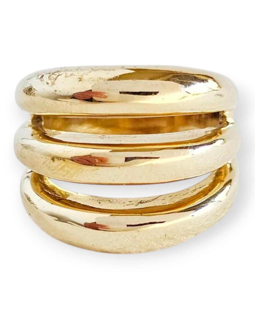Handmade Brass Layered Ring