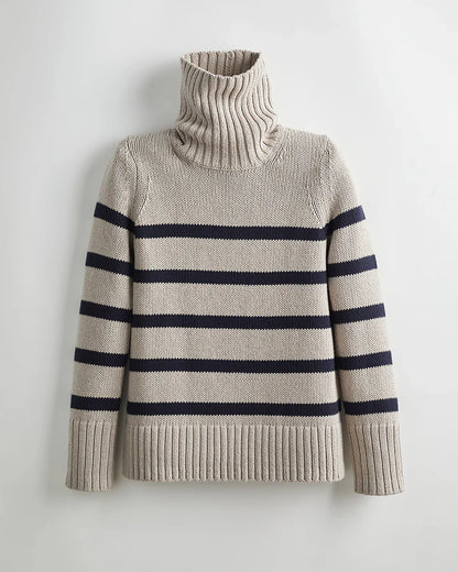 The Wynn Striped Cotton Turtleneck
