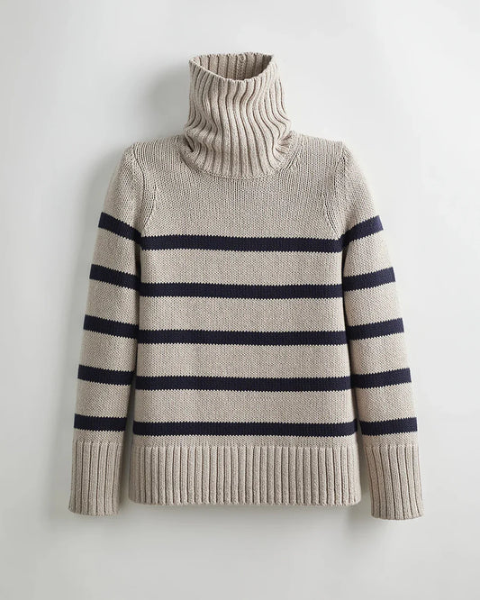 The Wynn Striped Cotton Turtleneck
