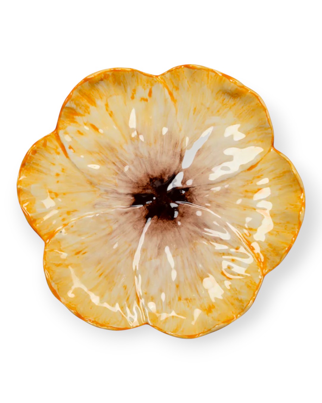 Elisabetta Flower Dessert Plate - set of 2 Yellow