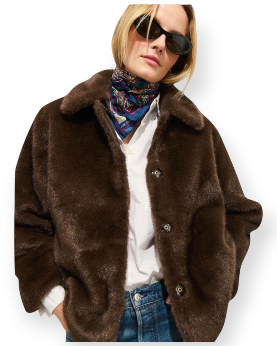 Duane St Jacket in Faux Fur XS