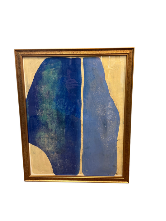 Dark & light blue abstract art