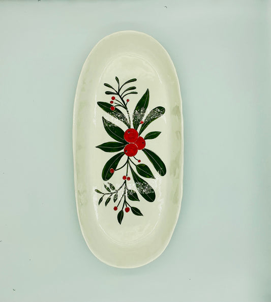 Large Oval Platter - Holiday Theme