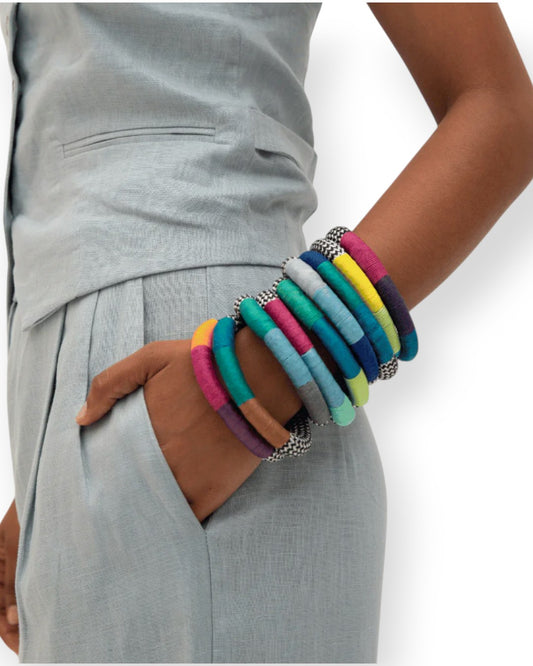 Dynamic Bracelet Zig-Zag Camel Red Orange
