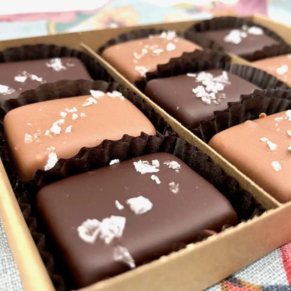 Farmhouse Chocolates - 9 Piece Mixed Box of Dark & Milk Chocolate Caramels