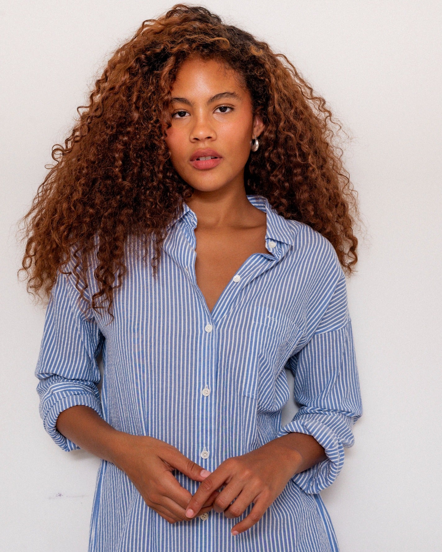 Kerry Shirtdress In Seersucker