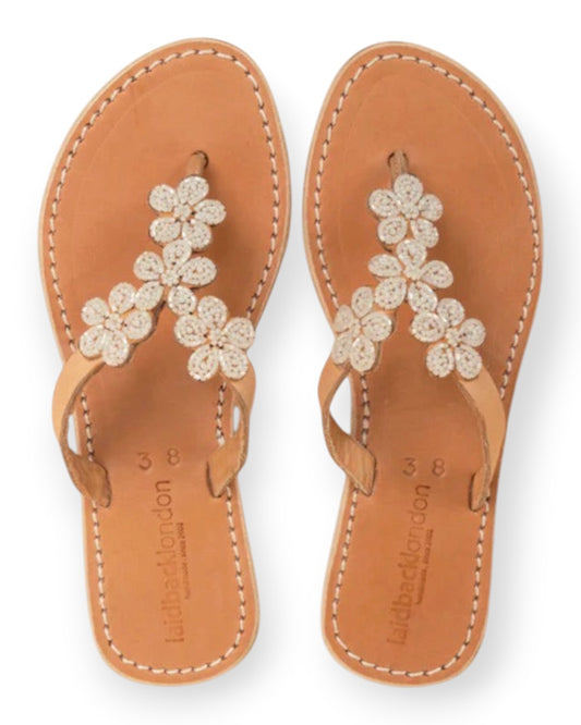Robyn Flip Flops White / 37