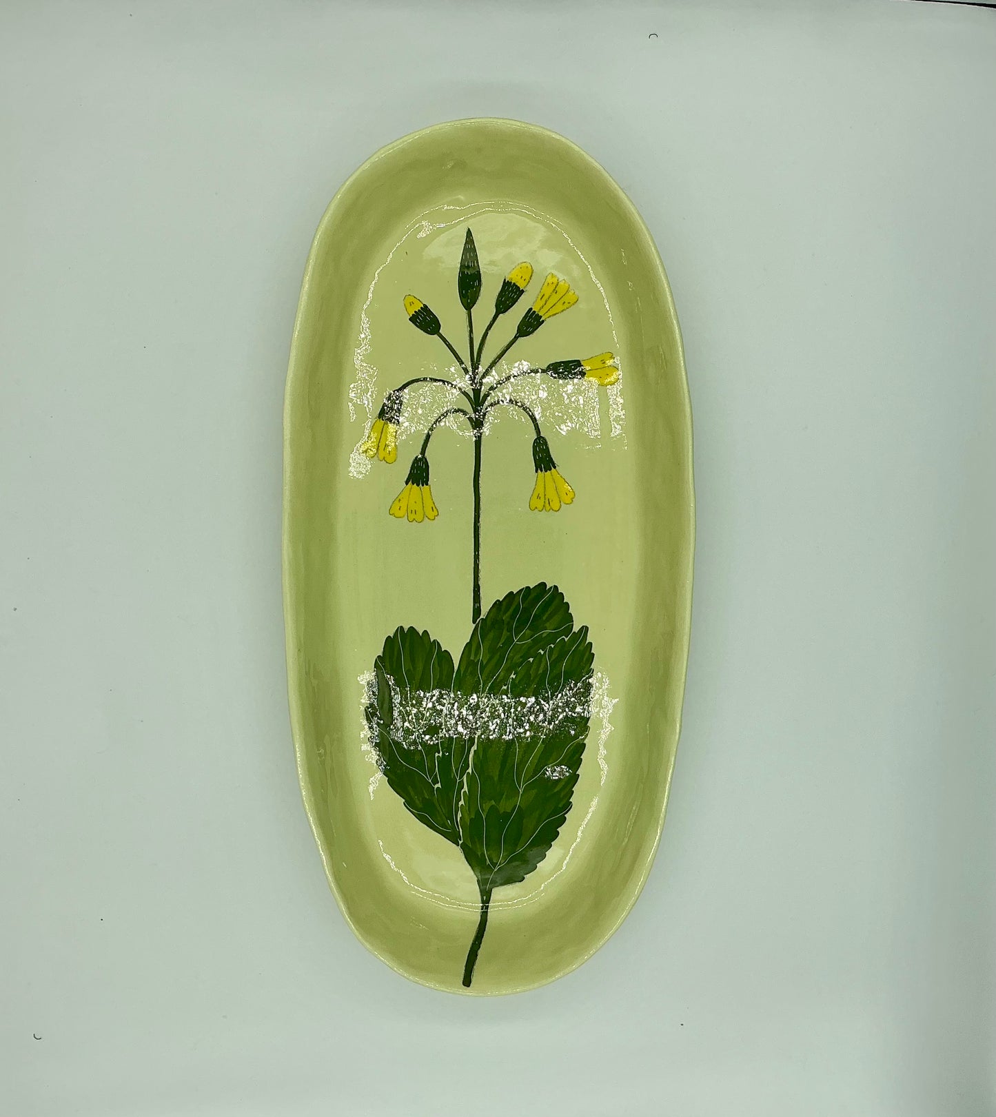 Large Oval Platter - Flower Theme