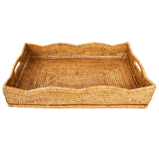 Rattan Scallop Tray