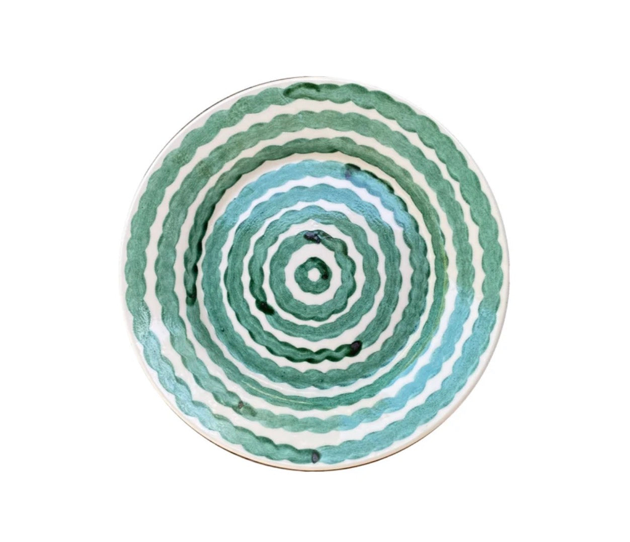 Green Squiggle Dinner Plate - set of 4