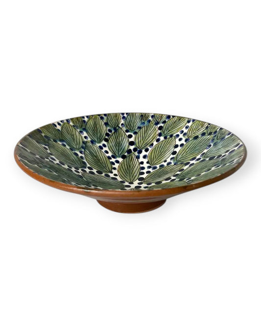 Aligned Leaves Ceramic Bowl