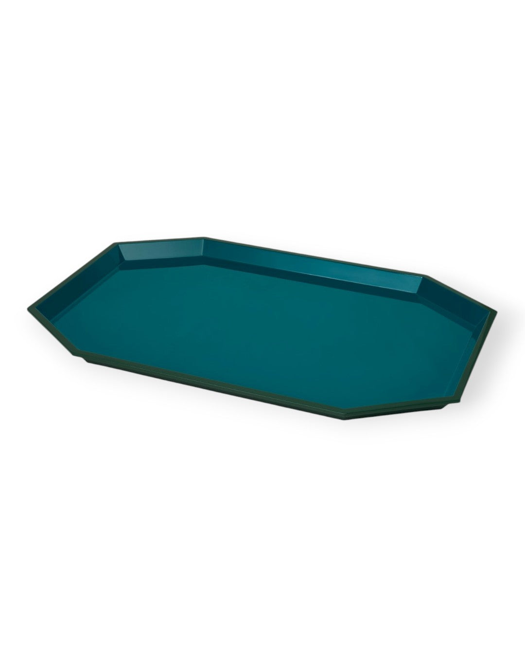 Octagonal Tray Large / Magnolia Green/Peacock