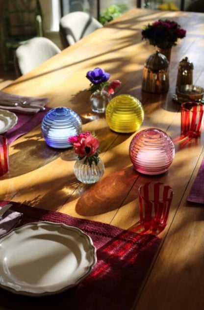 Curved Glass Portable Table Light