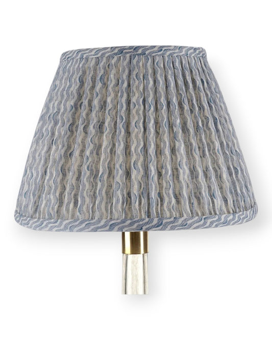 Light Blue Popple Round Lampshade 4.5”