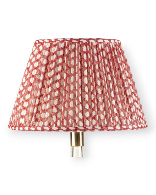Red Wicker Round Lampshade 4.5"