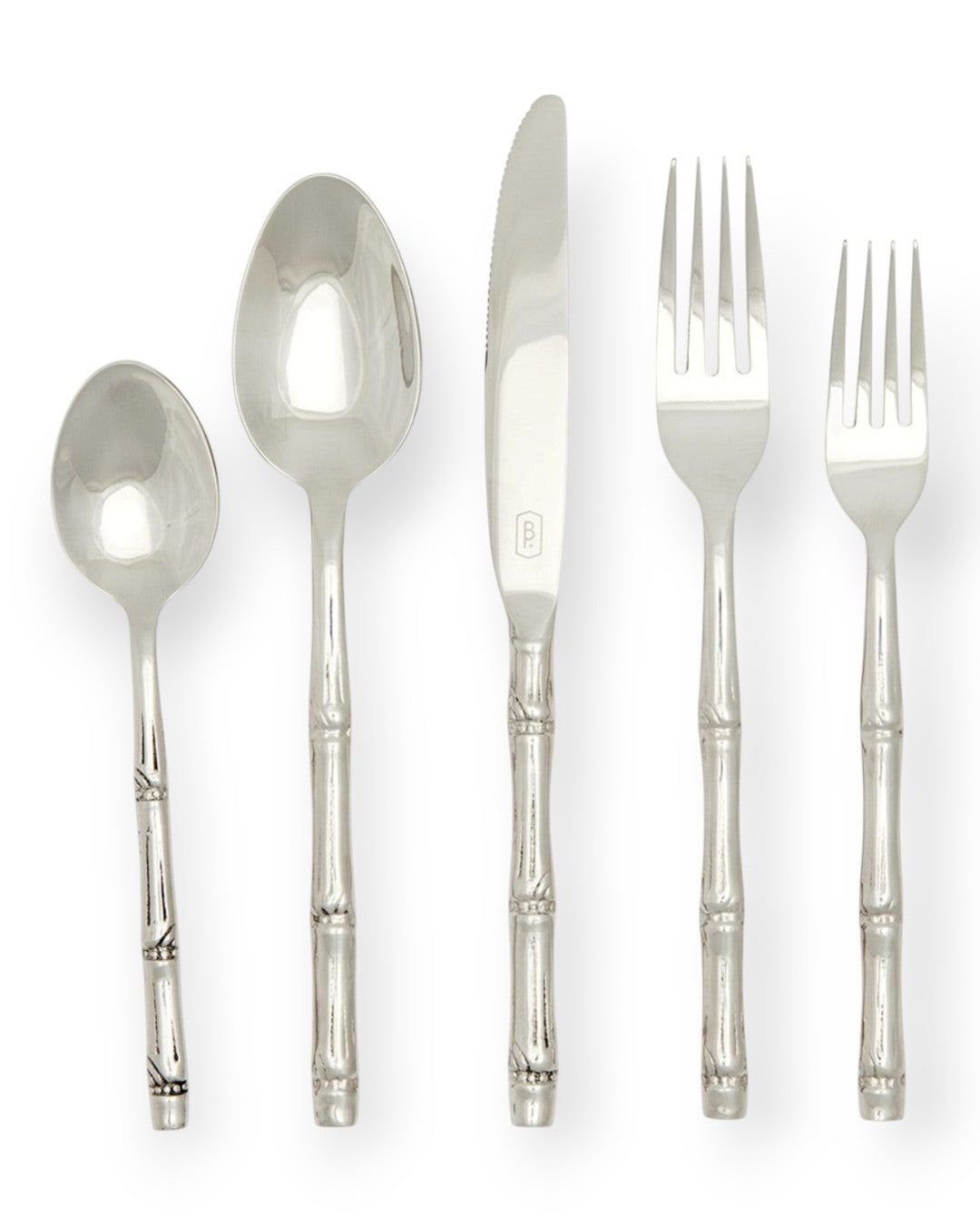 Liliana Polished Silver Flatware 5 Piece Set
