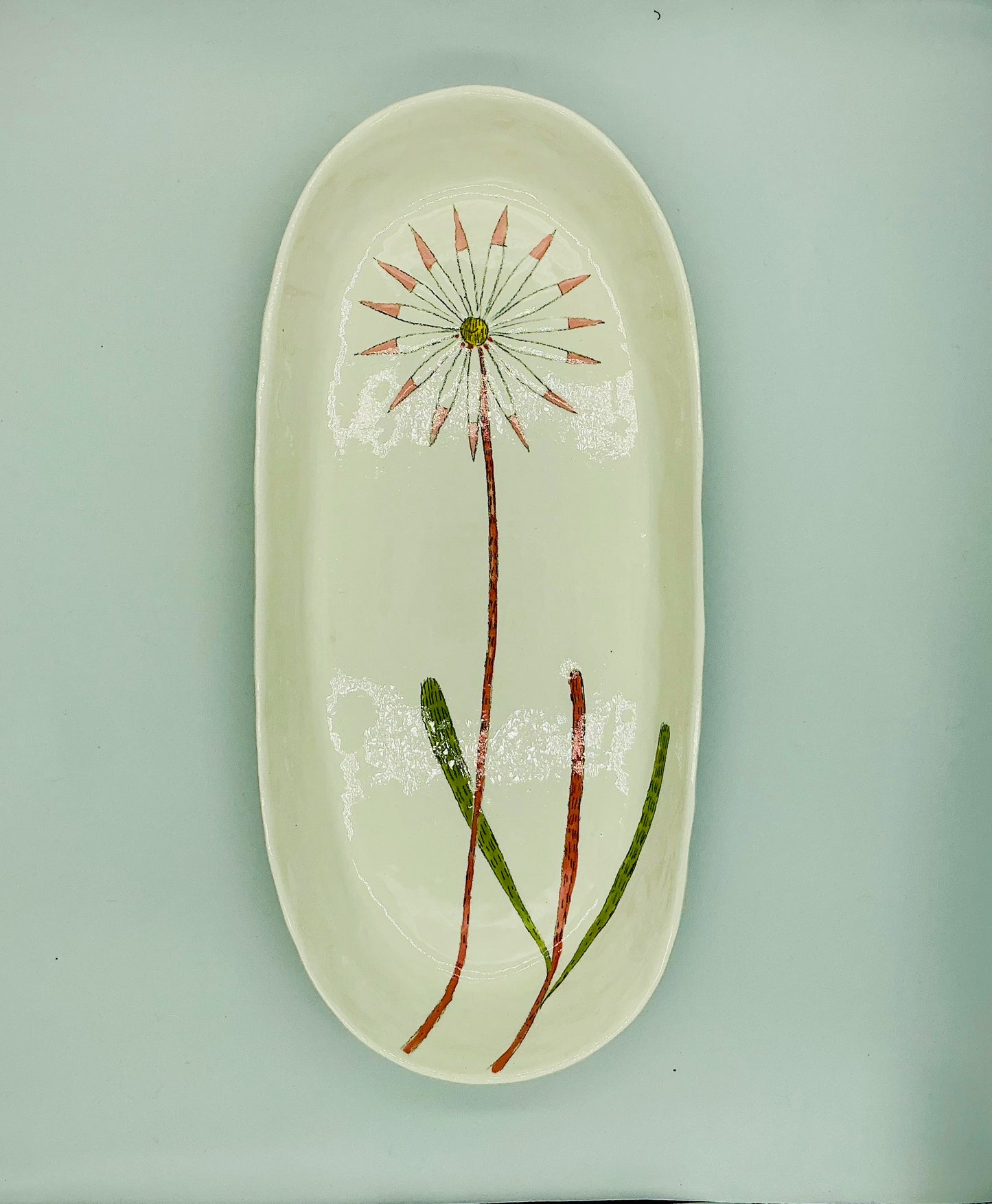 Large Oval Platter - African Daisy
