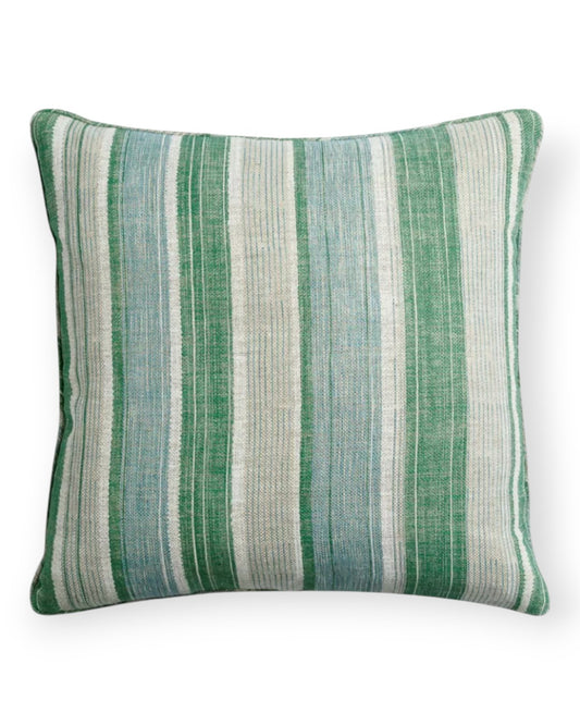 Green and Blue Carskiey Pillow 17" x 17"