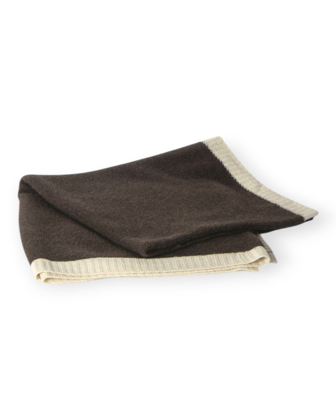 Rice Knit Yak Poncho Chocolate & Cream