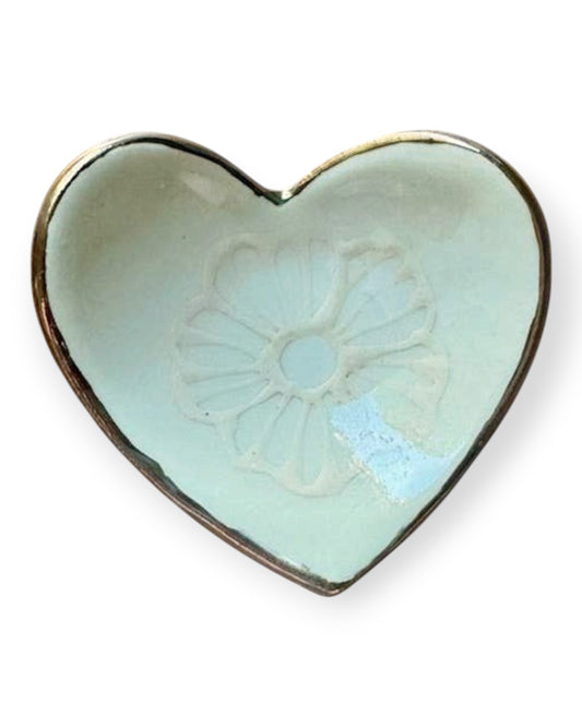 3" Heart Ceramic Jewelry Dish