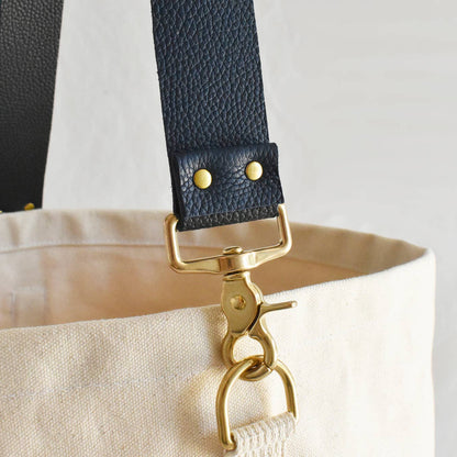 Tote Bag with Leather Strap