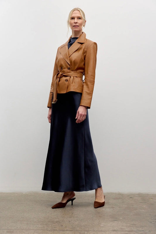 Belted Leather Jacket