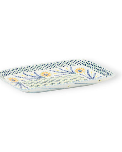 Ceramic Breakfast Platter Indigo